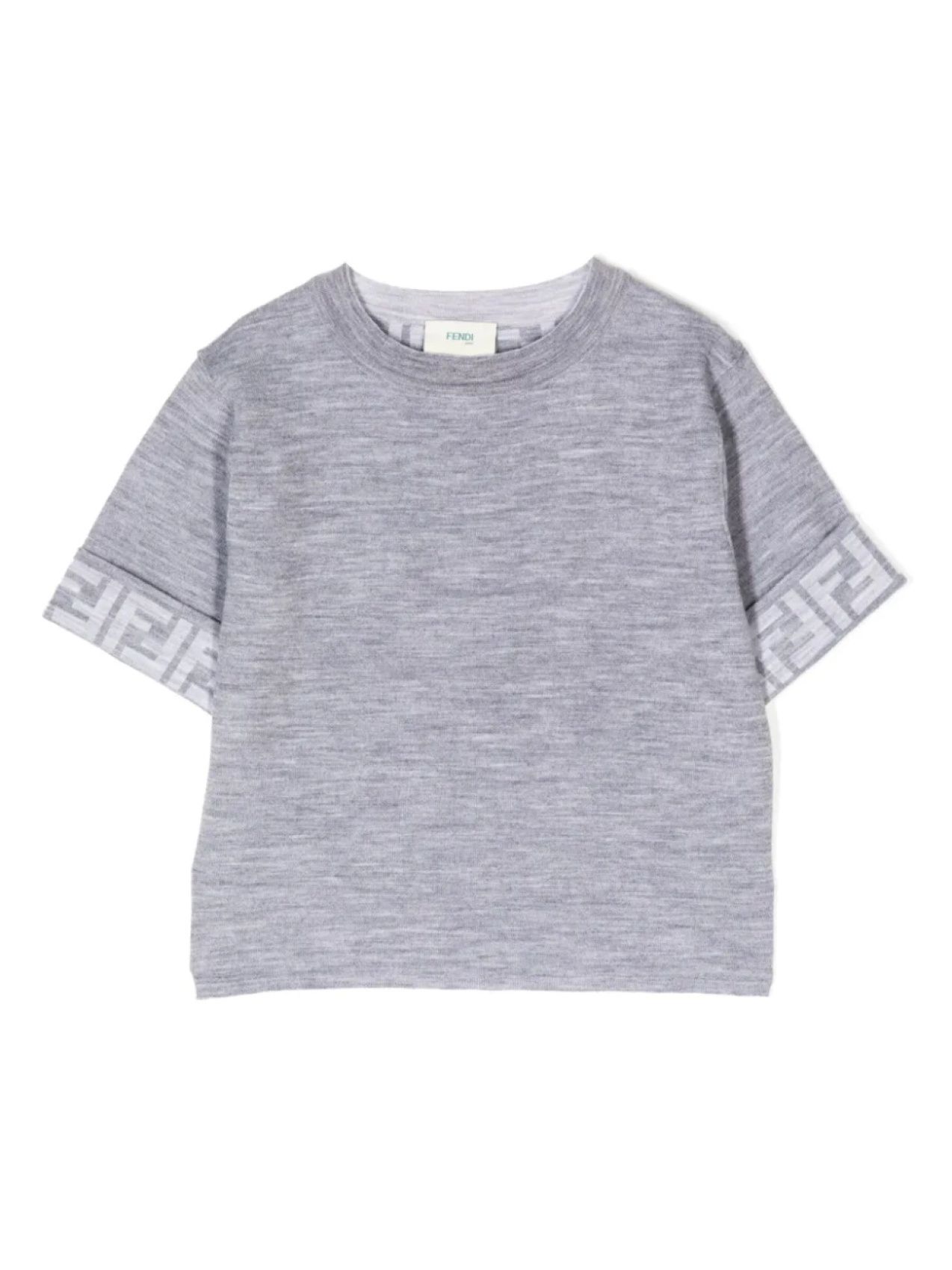 

Футболка с логотипом Fendi Kids, серый