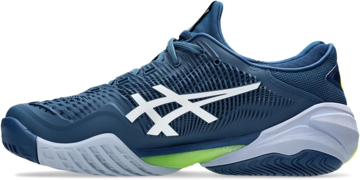 Теннисные кроссовки Asics Men's Court FlyteFoam 3, белый/синий — фото 4