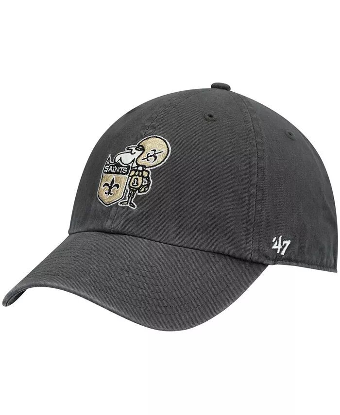 

Мужская угольная регулируемая шапка New Orleans Saints Clean Up Legacy '47 Brand