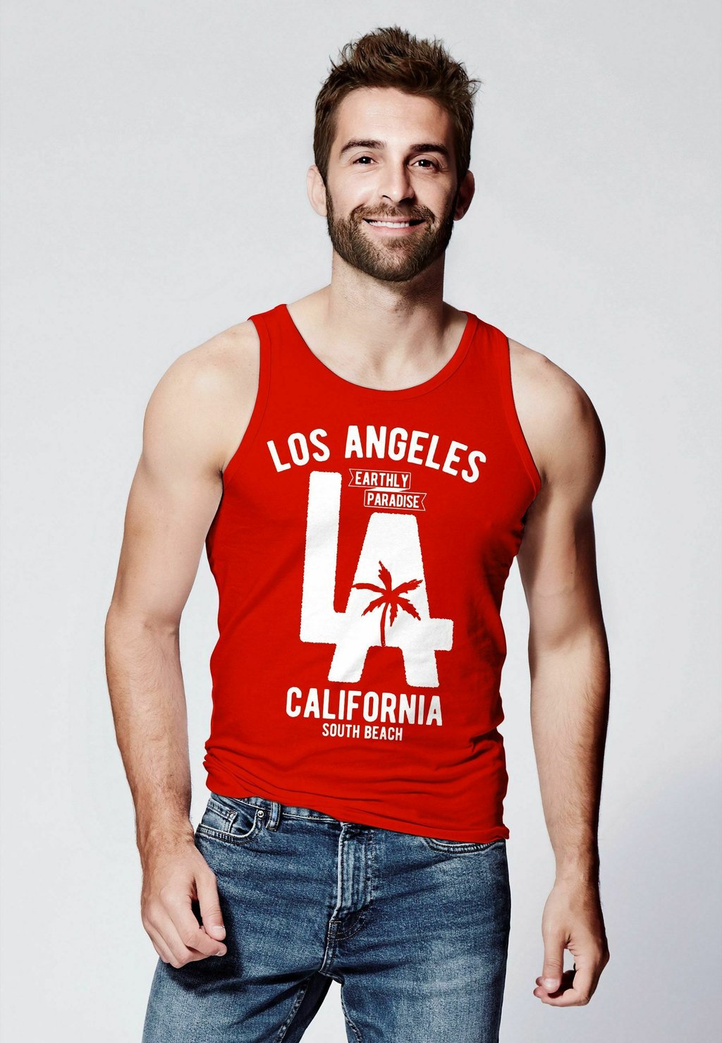 

Топ TANK LOS ANGELES CALIFORNIA LA PALME Neverless, красный