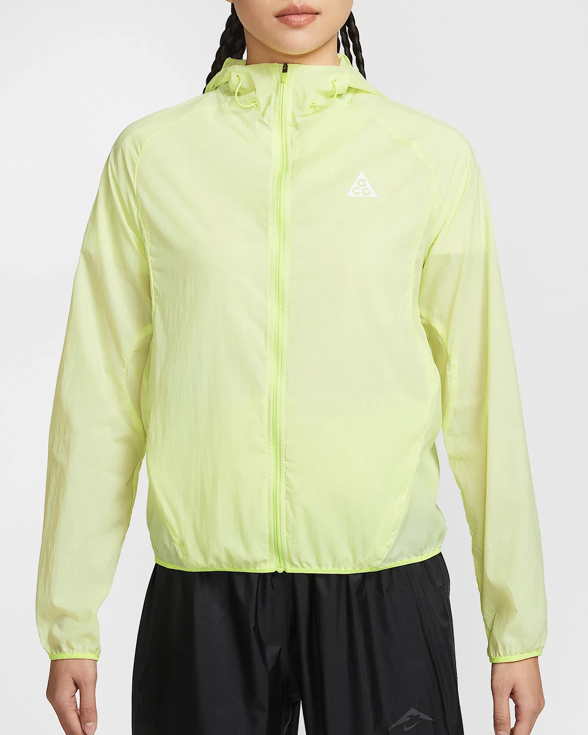 Женская ветрозащитная куртка для трейлраннинга Nike ACG Repel, Light Lemon Twist/Light Lemon Twist/Photon Dust/Summit White — фото 4