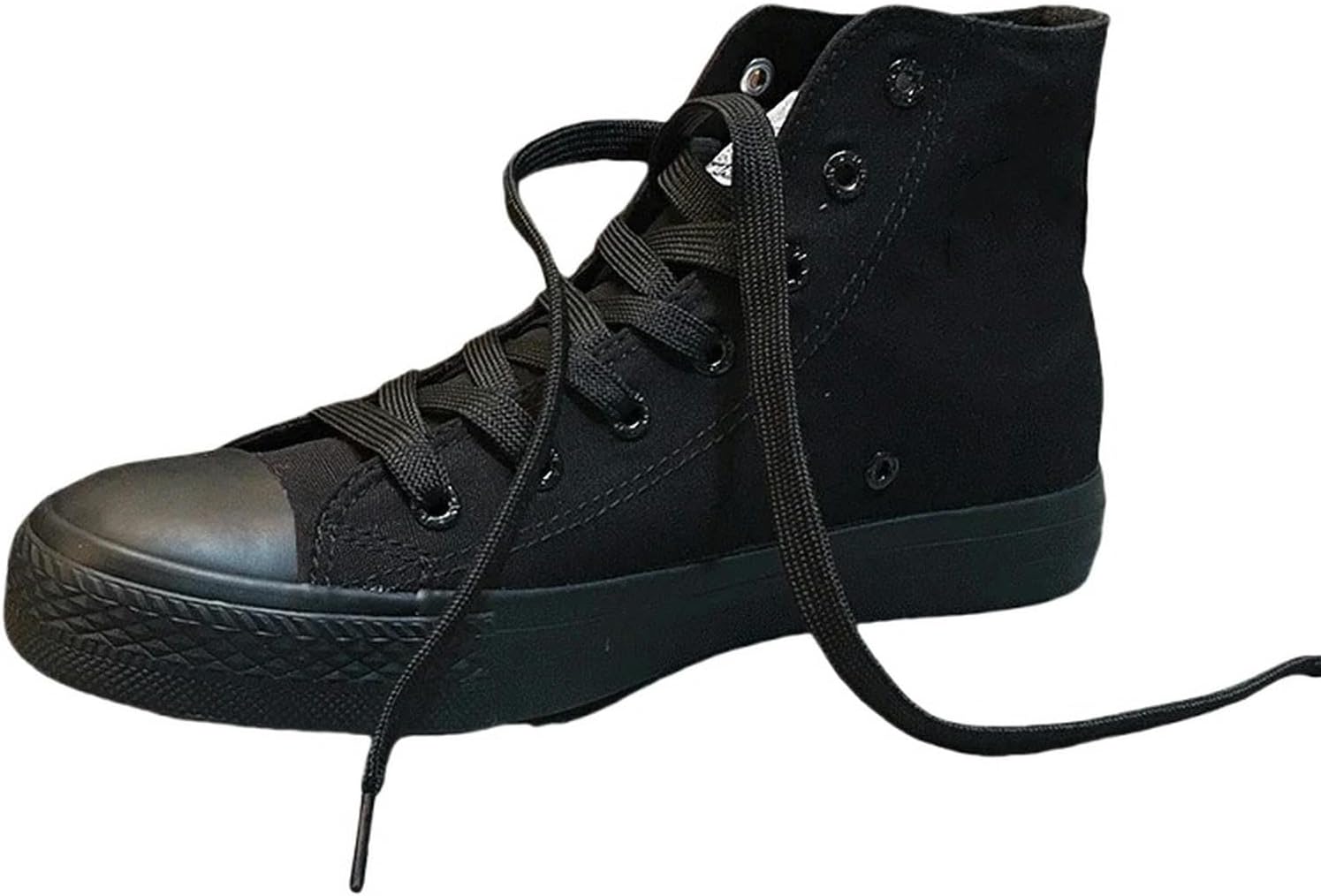 

Женские высокие кеды из канвы, спортивные повседневные кроссовки для мужчин и женщин Shendm, черный