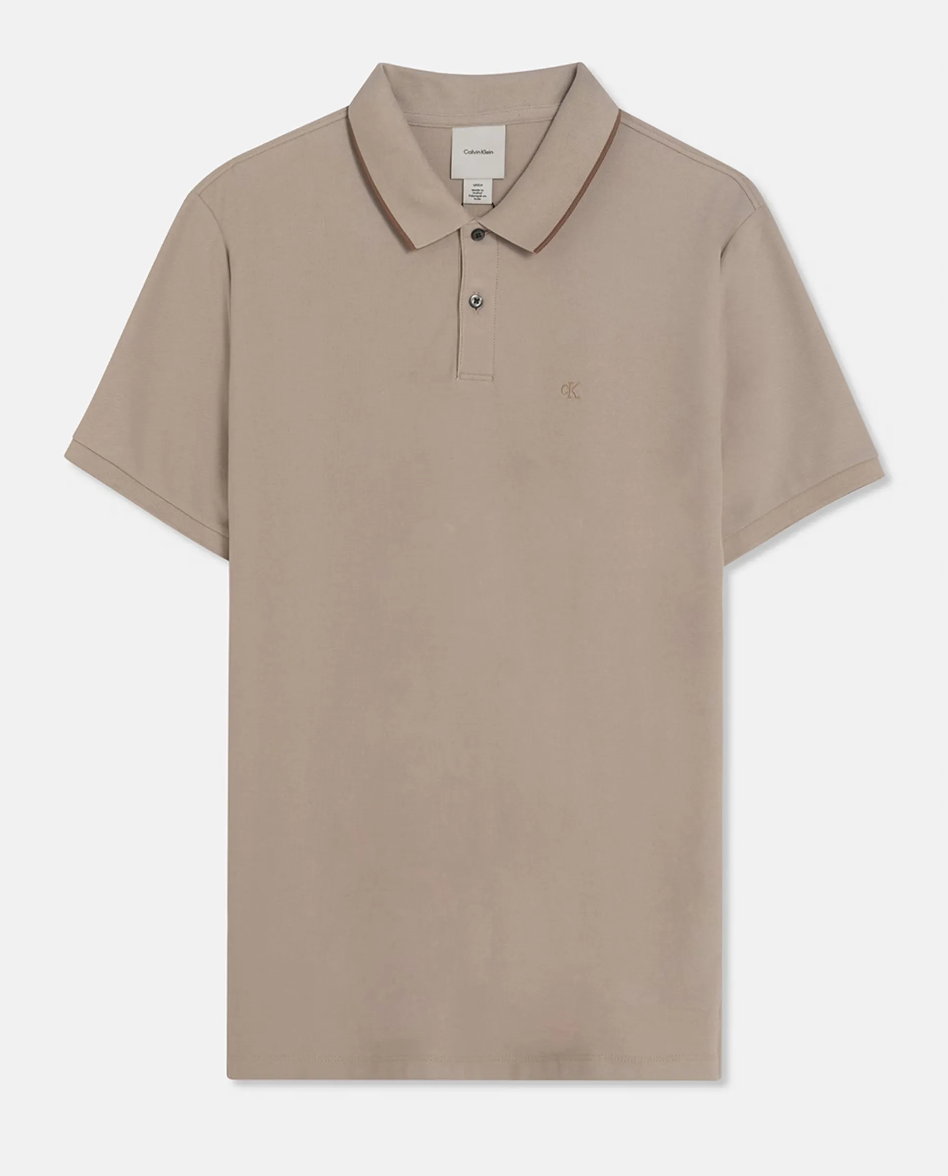 

Поло мужское из пике Calvin Klein, цвет Topo