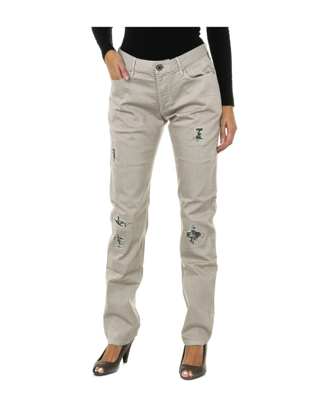 

Рваные джинсы Armani Jeans, бежевый