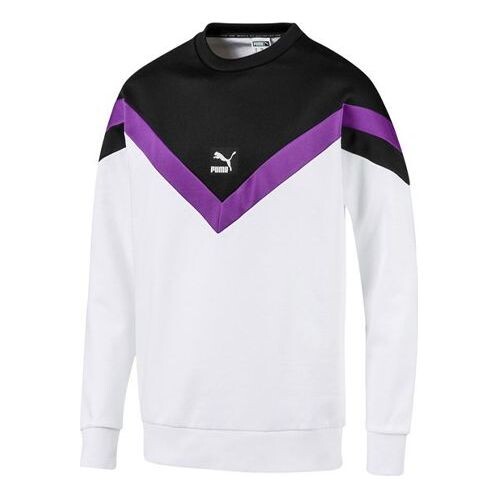 

Толстовка alphabet logo colorblock round neck white Puma, белый