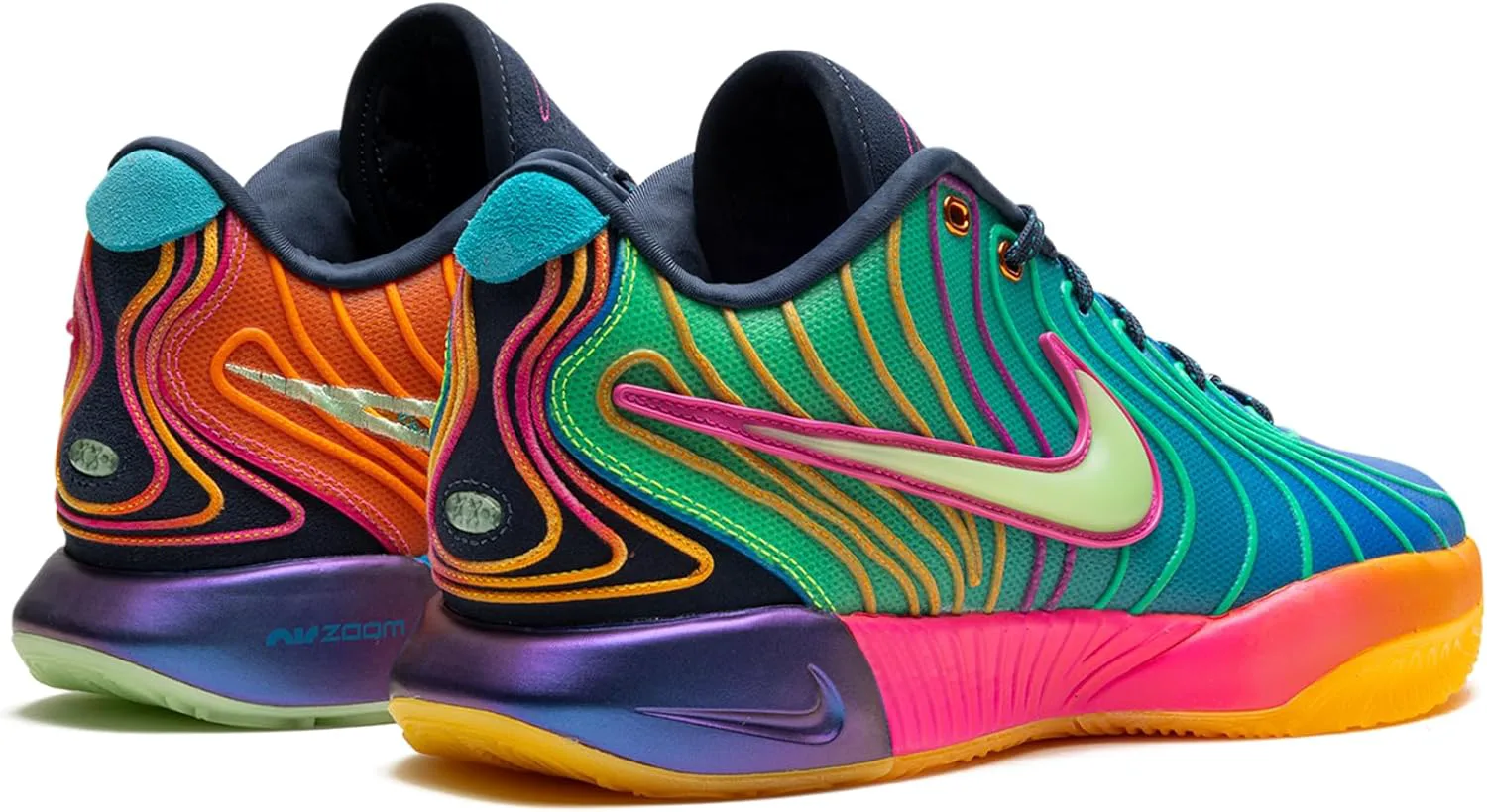 Мужские кроссовки Nike Lebron XXI, синий/фуксия — фото 4