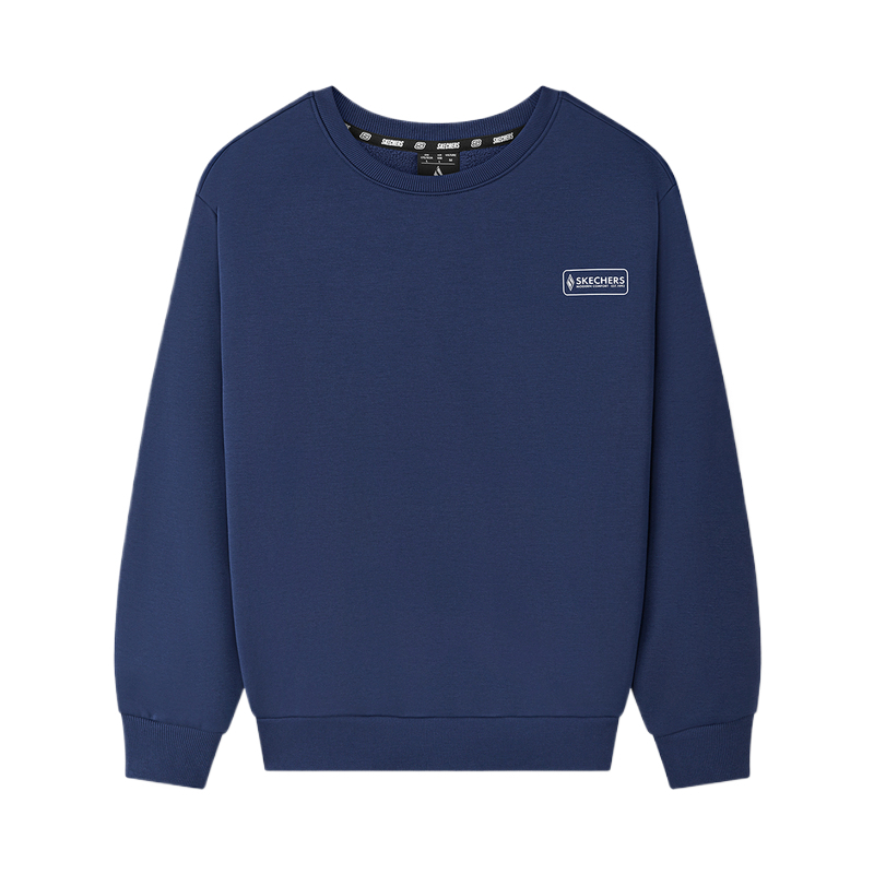 

Skechers Свитшот Unisex Marine Blue/00DU с круглым вырезом утолщенный