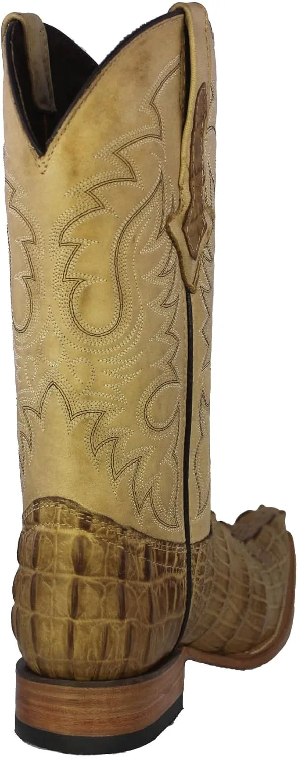 Мужские сандалии Texas Legacy Western из кожи с крокодиловым рисунком на носке 3X — фото 3