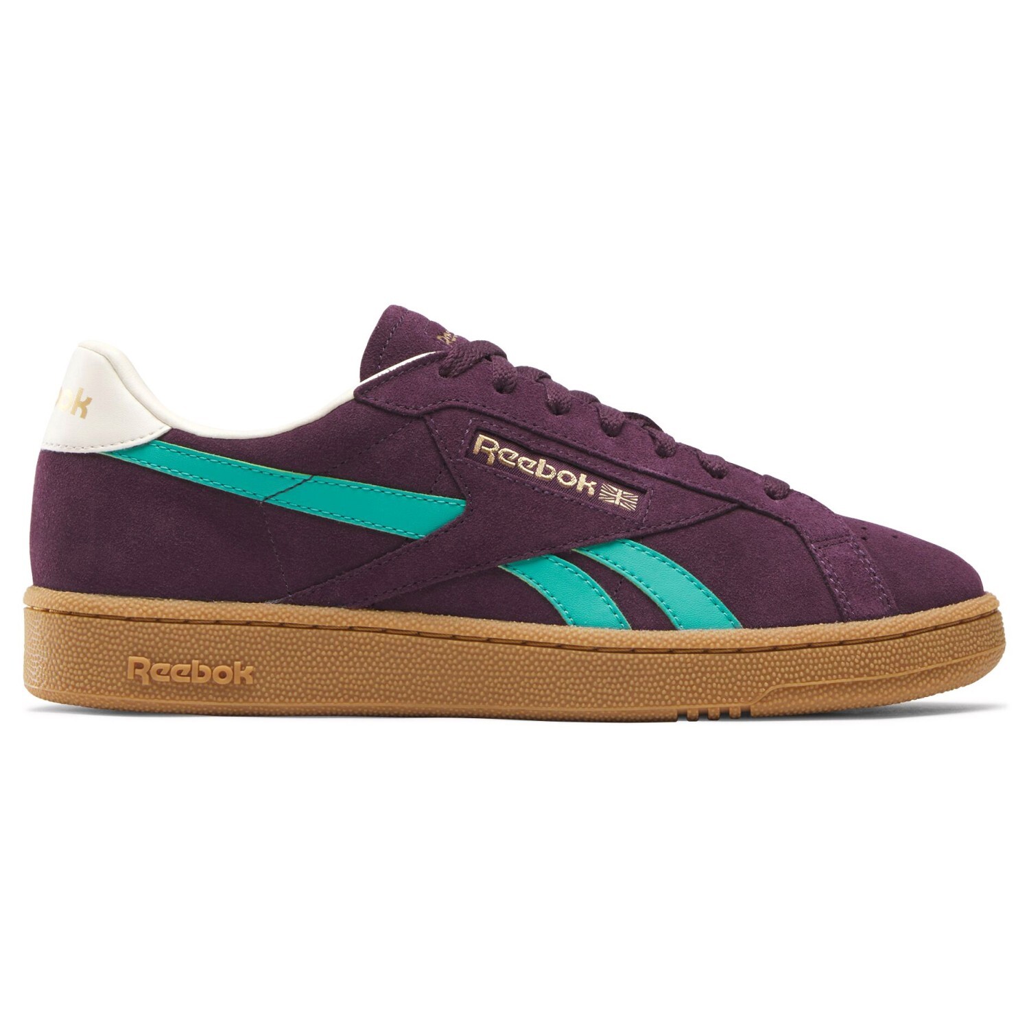 

Кроссовки Reebok Club C Grounds Uk, цвет Midnight Plum/Unleashed Green/Black
