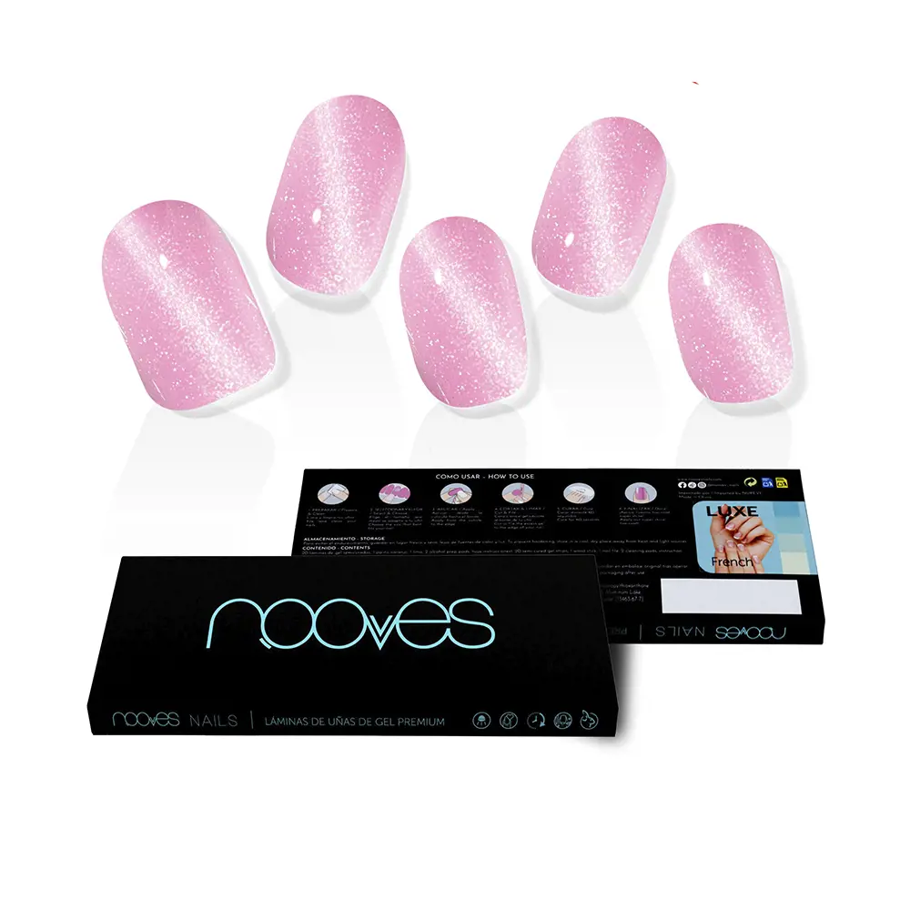 

Лак для ногтей Láminas de uñas de gel afrodita premium glam #cat eye Nooves, 20 шт.