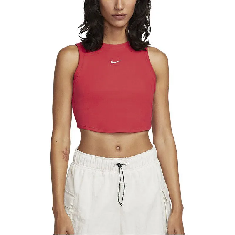 Nike Футболка-майка женская Light Fused Red с круглым вырезом, умеренно прямого кроя — фото 4