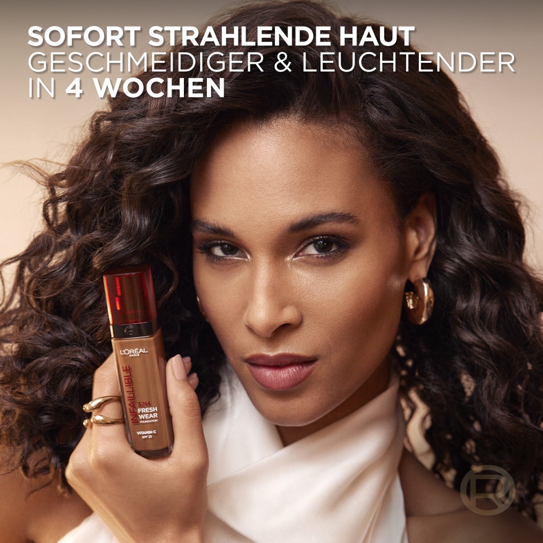 Тональный крем для лица infaillible 32h fresh wear Loreal Paris, 235 - honey, объем 30 мл — фото 4