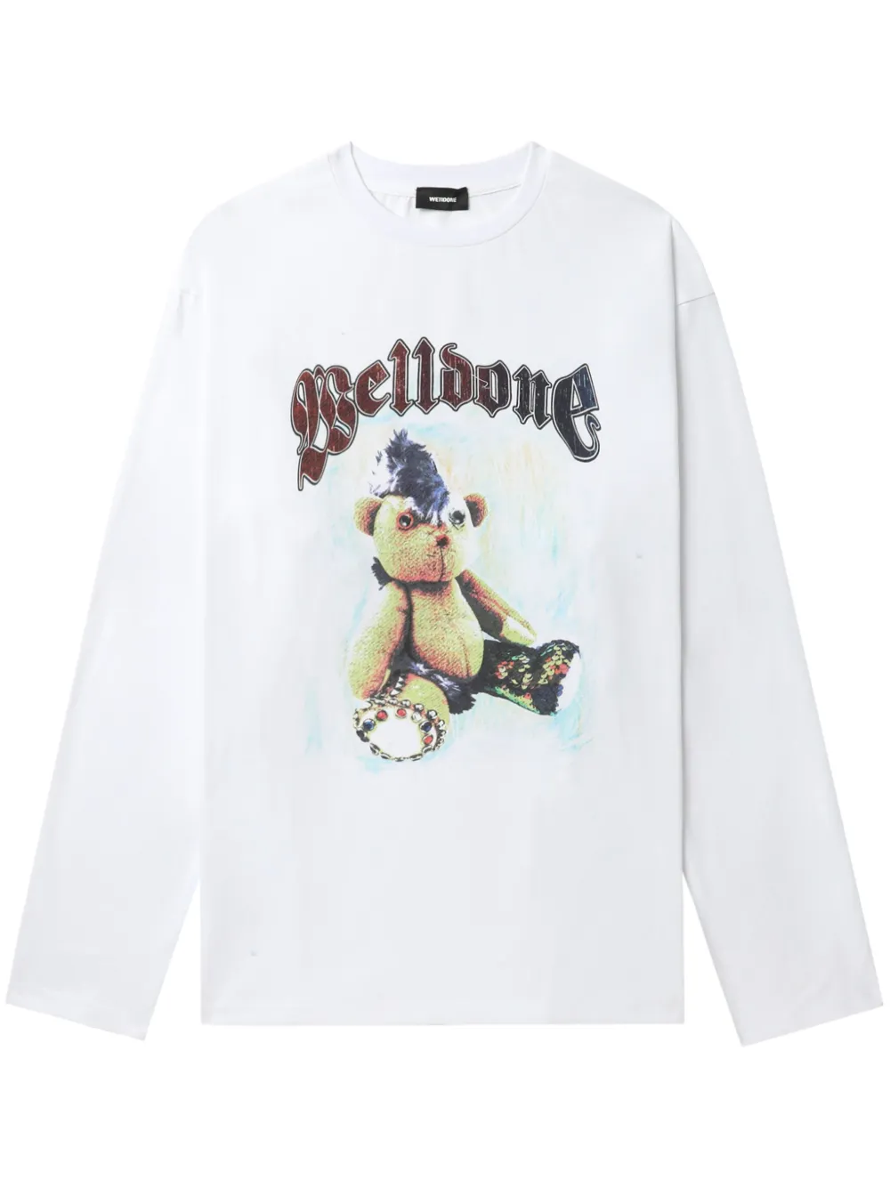 

Толстовка с принтом Bear We11done, белый