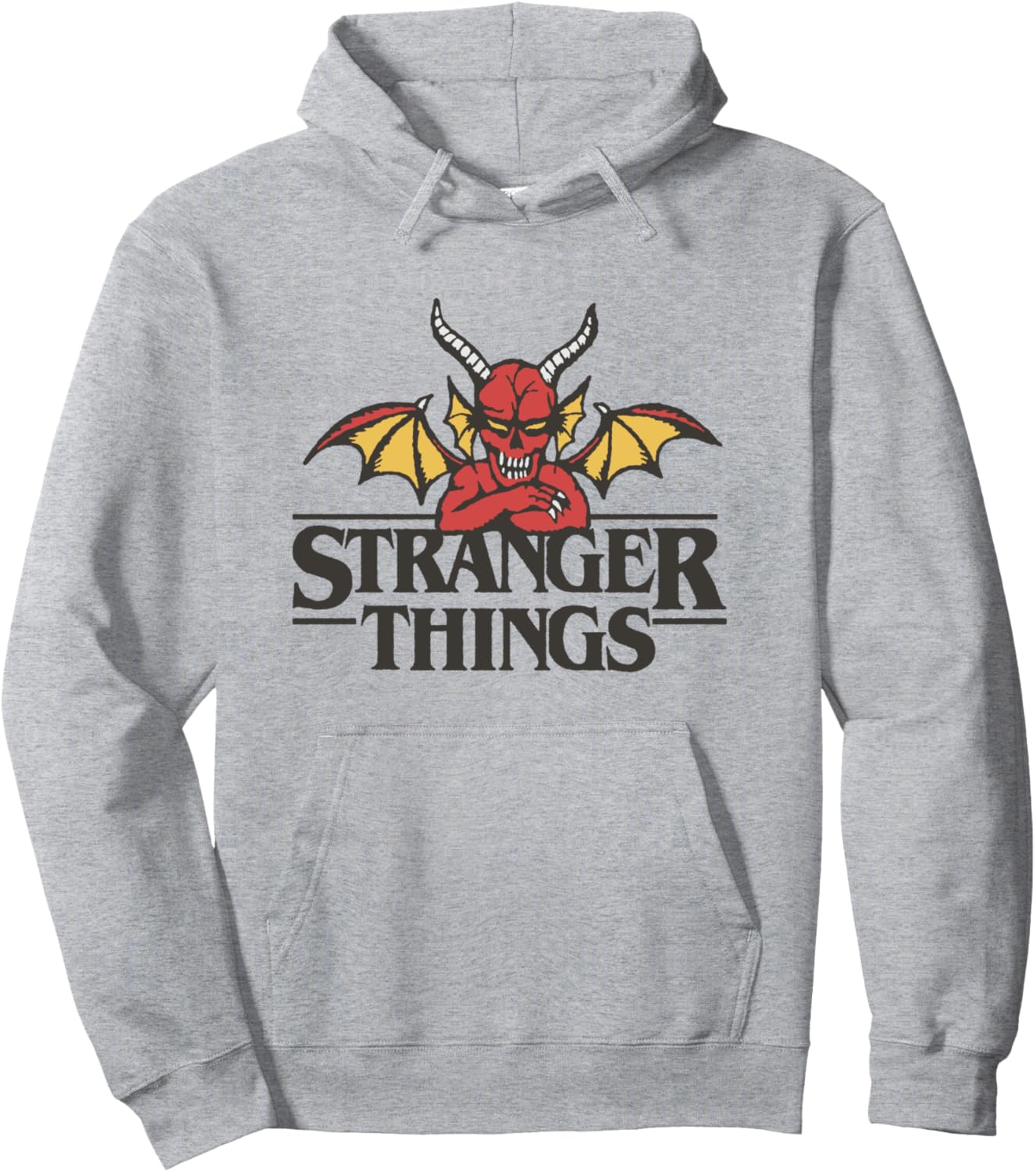 

Худи Stranger Things Hellfire Club с красно-желтым логотипом, серая