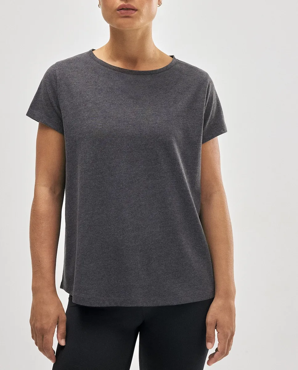 

Базовая спортивная футболка из хлопка YSABEL MORA Ysabel Mora, темно-серый