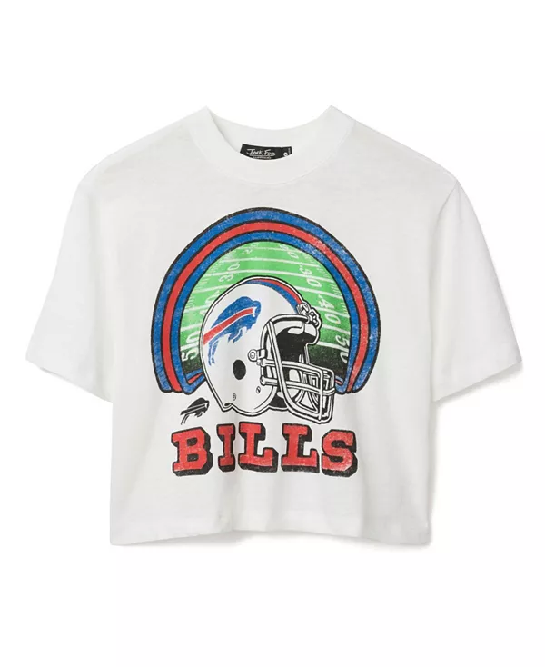 

Женская футболка с высоким воротником NFL Buffalo Bills Game Time Junk Food Clothing, белый