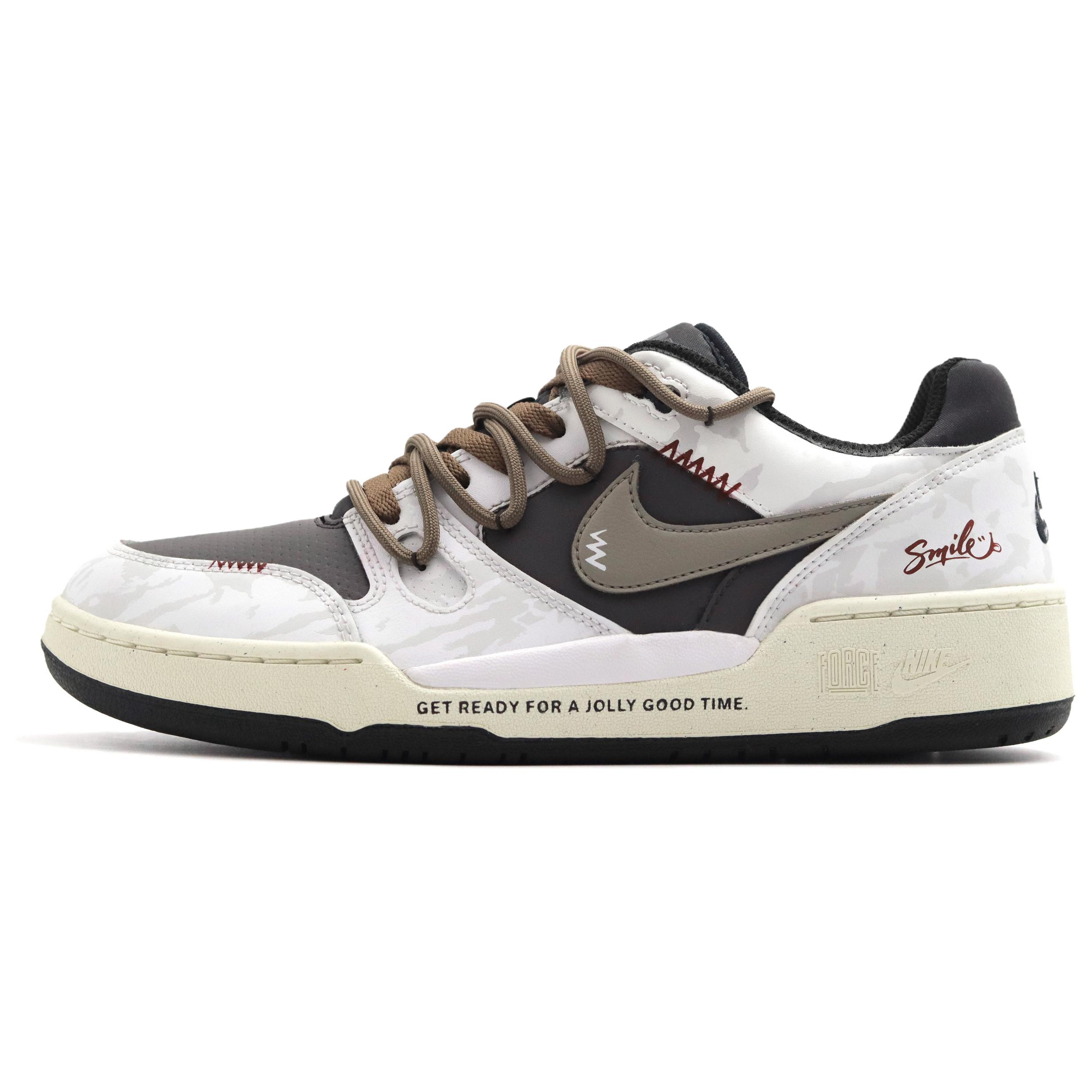 

Nike Мужские легкие низкие скейтбордные кроссовки Full Force Smile Balance, серо-коричневый