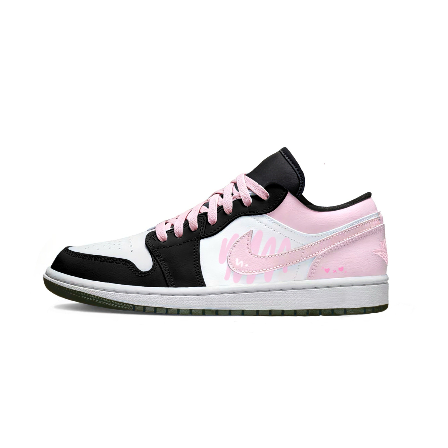 

Jordan Air 1 Pink Litchi Dark Chocolate противоскользящая, износостойкая, дышащая низкая
