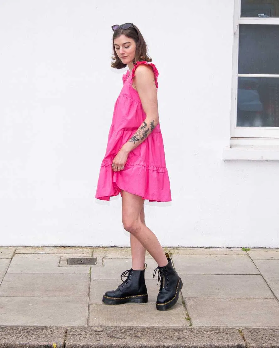 Ботинки на платформе Sinclair из тисненой кожи наппа Dr Martens, черный — фото 4