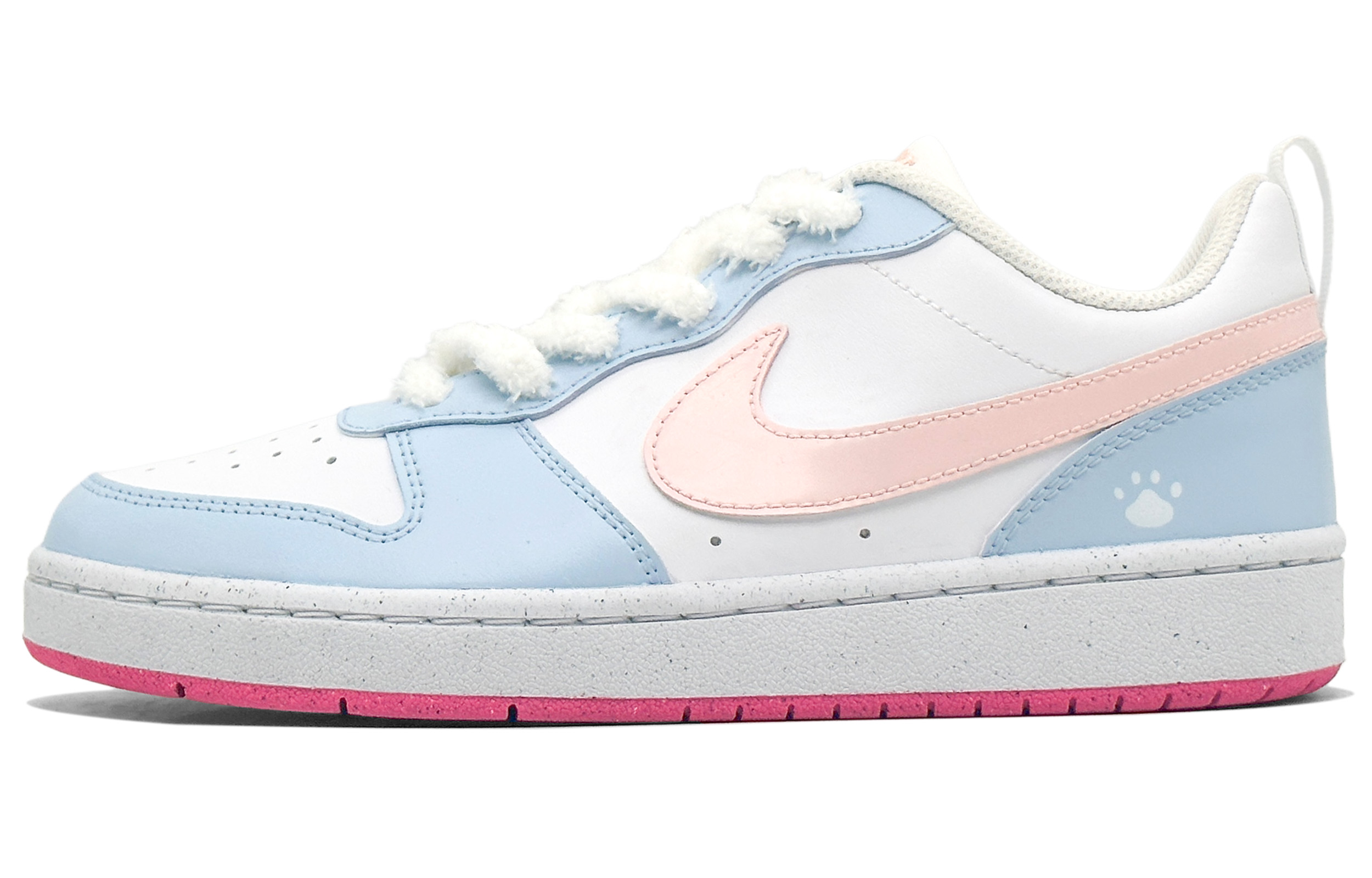 

Court Borough Sky Whisper нескользящие устойчивые к истиранию низкие детские скейтбординг кроссовки Nike, голубой