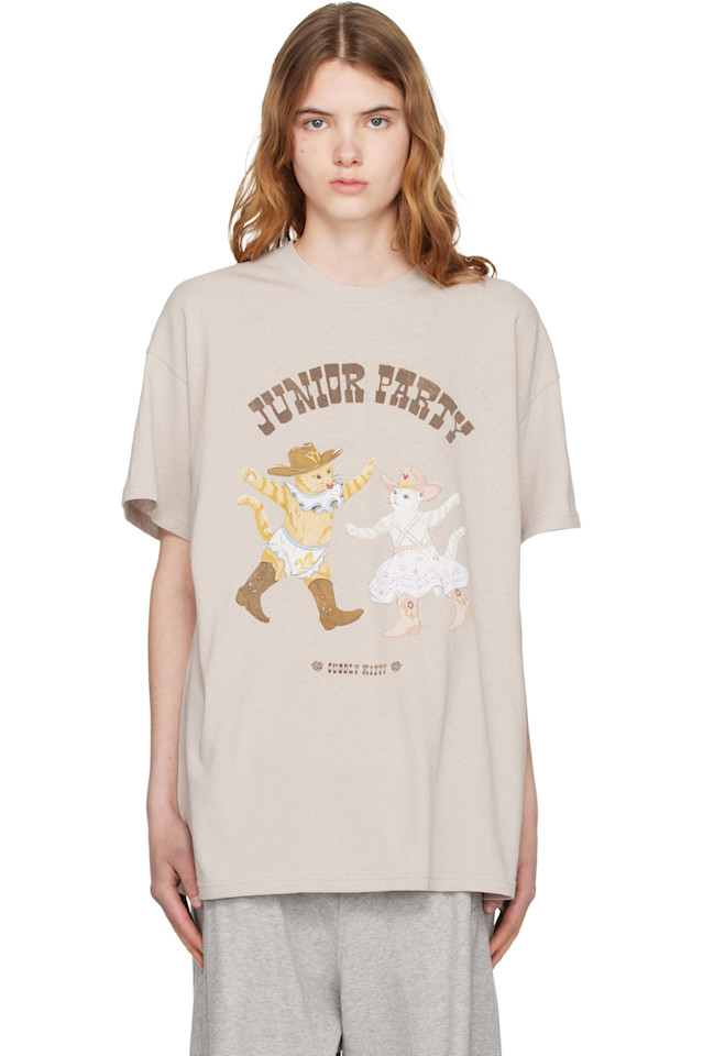 

Футболка для вечеринки с котятами в клубе любителей животных Open Yy, бежевый