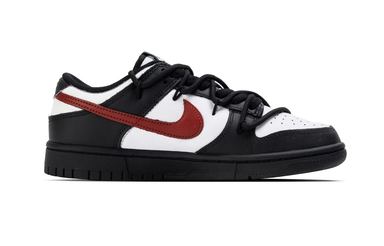 Кроссовки для скейтбординга Nike Dunk Competition Amusement Park Leather Low Top Black White Red — фото 4