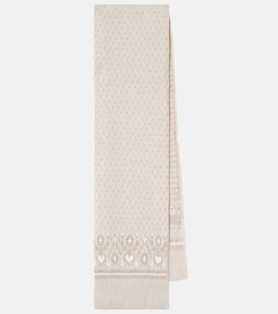 

Шарф из кашемира Lucerne в технике фэр-айл Khaite, Ecru Multi