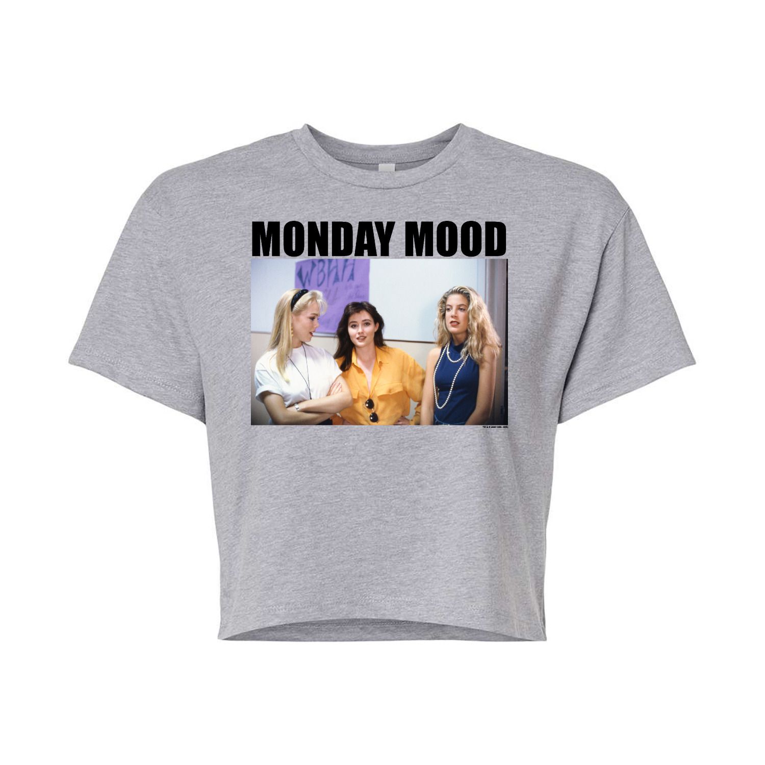 

Укороченная футболка Beverly Hills 90210 для юниоров "Monday Mood" Licensed Character, серый