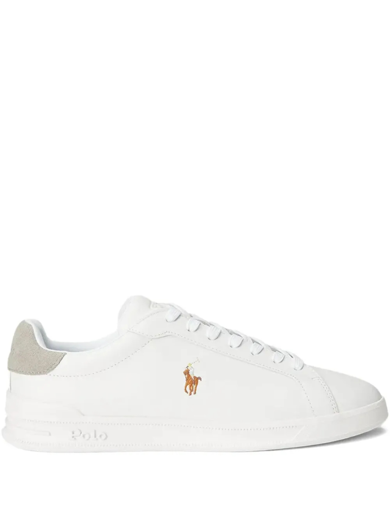 

Кожаные кроссовки с вышитым логотипом Polo Ralph Lauren, белый
