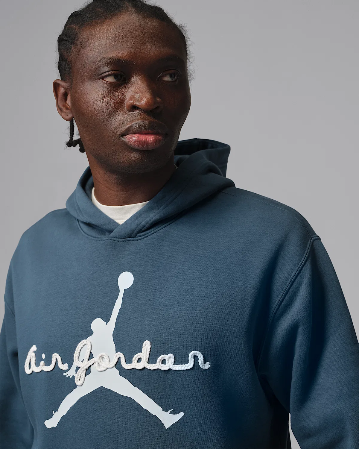 Мужская худи-свитшот Jordan Brooklyn Fleece, Squadron Blue/Aura — фото 3