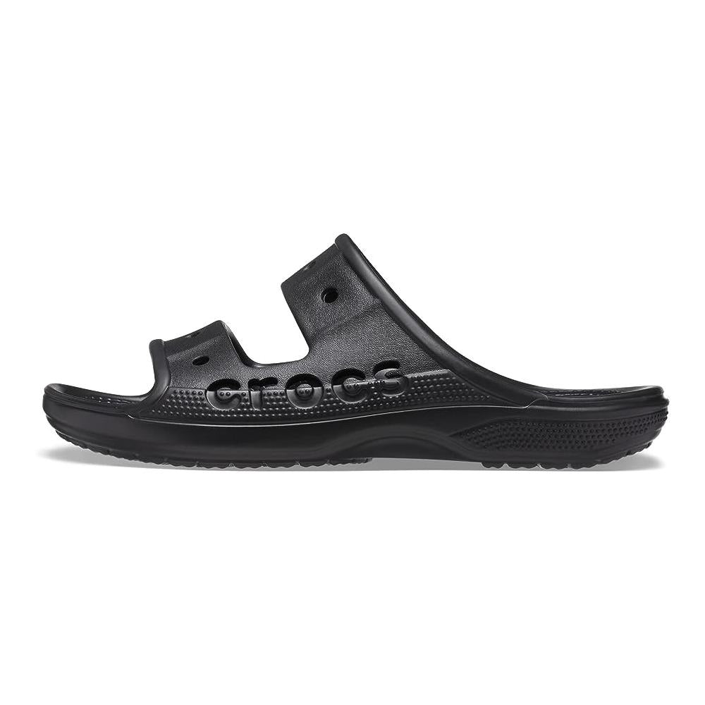 Сандалии-слайды Crocs Baya с двумя ремешками унисекс - черные