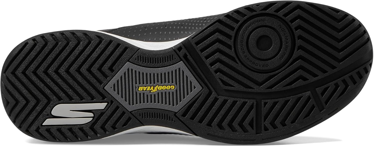 Мужские кроссовки Skechers Viper Court Reload с легким надеванием без рук, белый/черный — фото 3