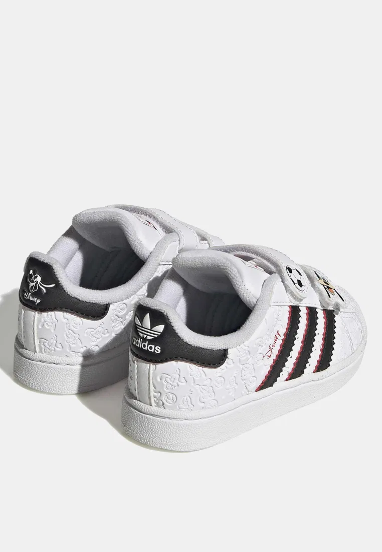 Кроссовки детские, Superstar II, Adidas x Disney, белый/черный/красный — фото 4