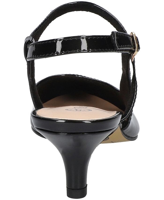 Женские туфли-лодочки Kayce с открытой пяткой Bella Vita, цвет Black Patent — фото 3