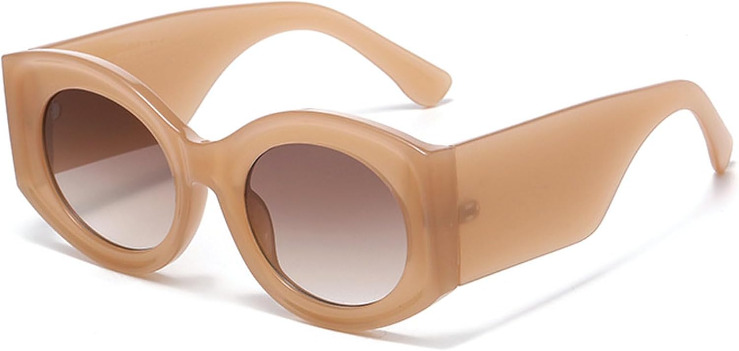 

Модные женские солнцезащитные очки большого размера овальной формы в стиле ретро, ​​гелевые солнцезащитные очки с защитой от УФ-излучения UV400, мужские солнцезащитные очки с градиентным покрытием mincl, Brown