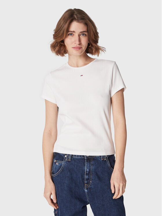 

Футболка узкого кроя Tommy Jeans, белый