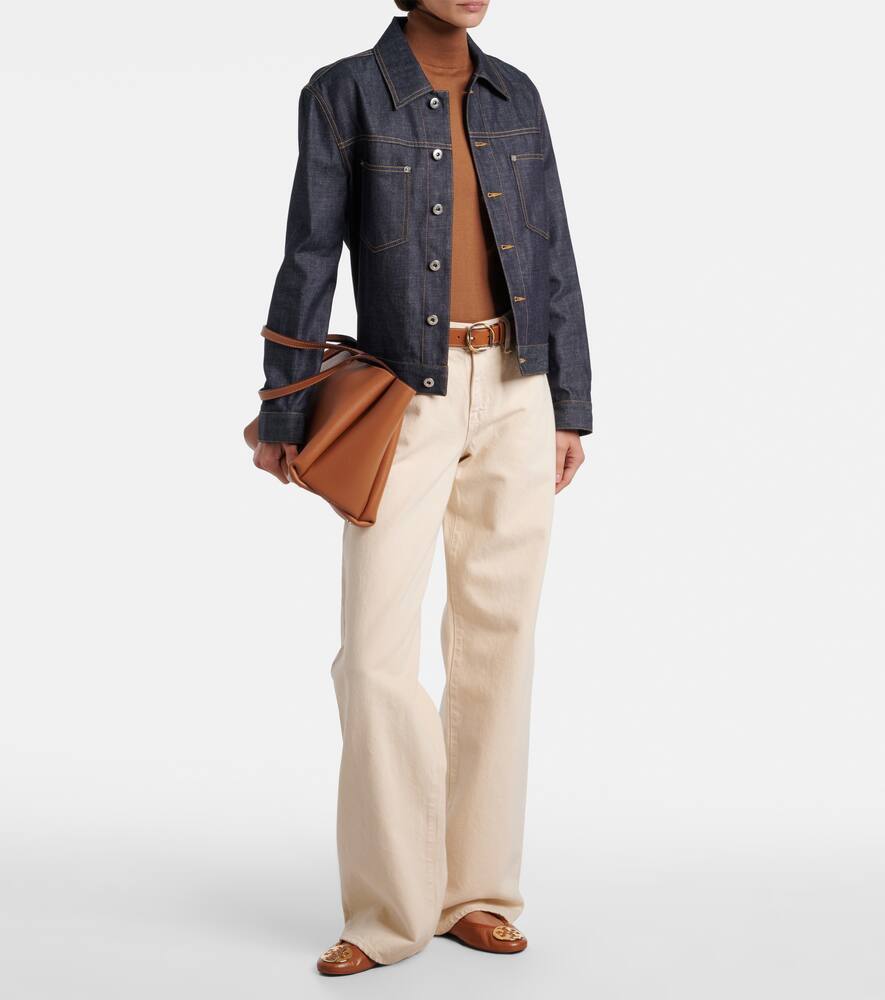 Туфли-балетки Reva Travel из кожи Tory Burch, Pecan Praline/Gold — фото 3