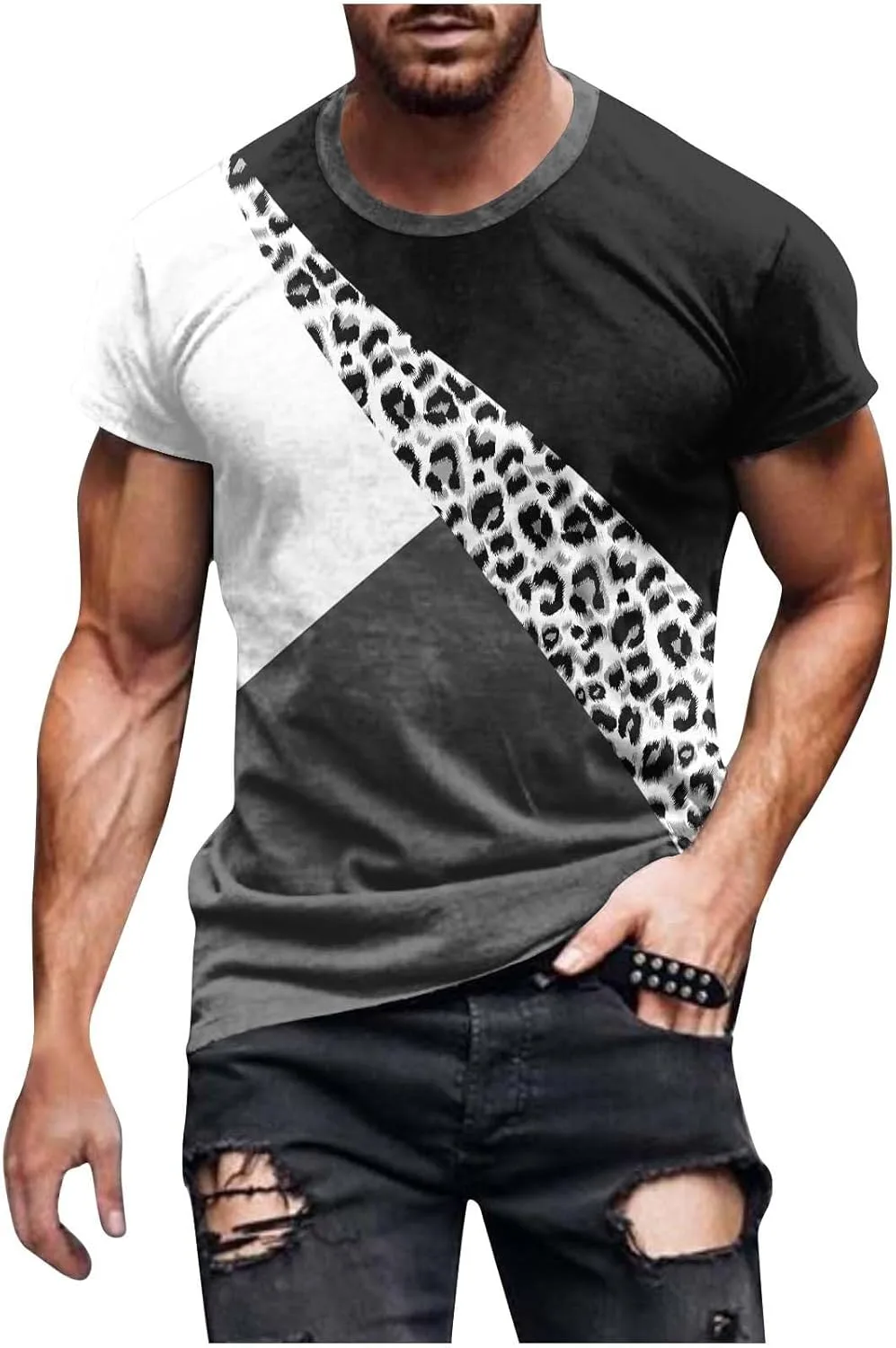 

Футболка Muscularfit с принтом для тренировок, Big and Tall, casual
