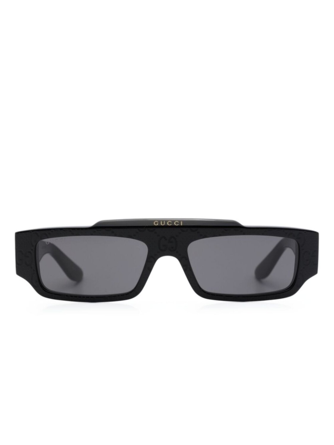 

Gucci Eyewear солнцезащитные очки в прямоугольной оправе, черный