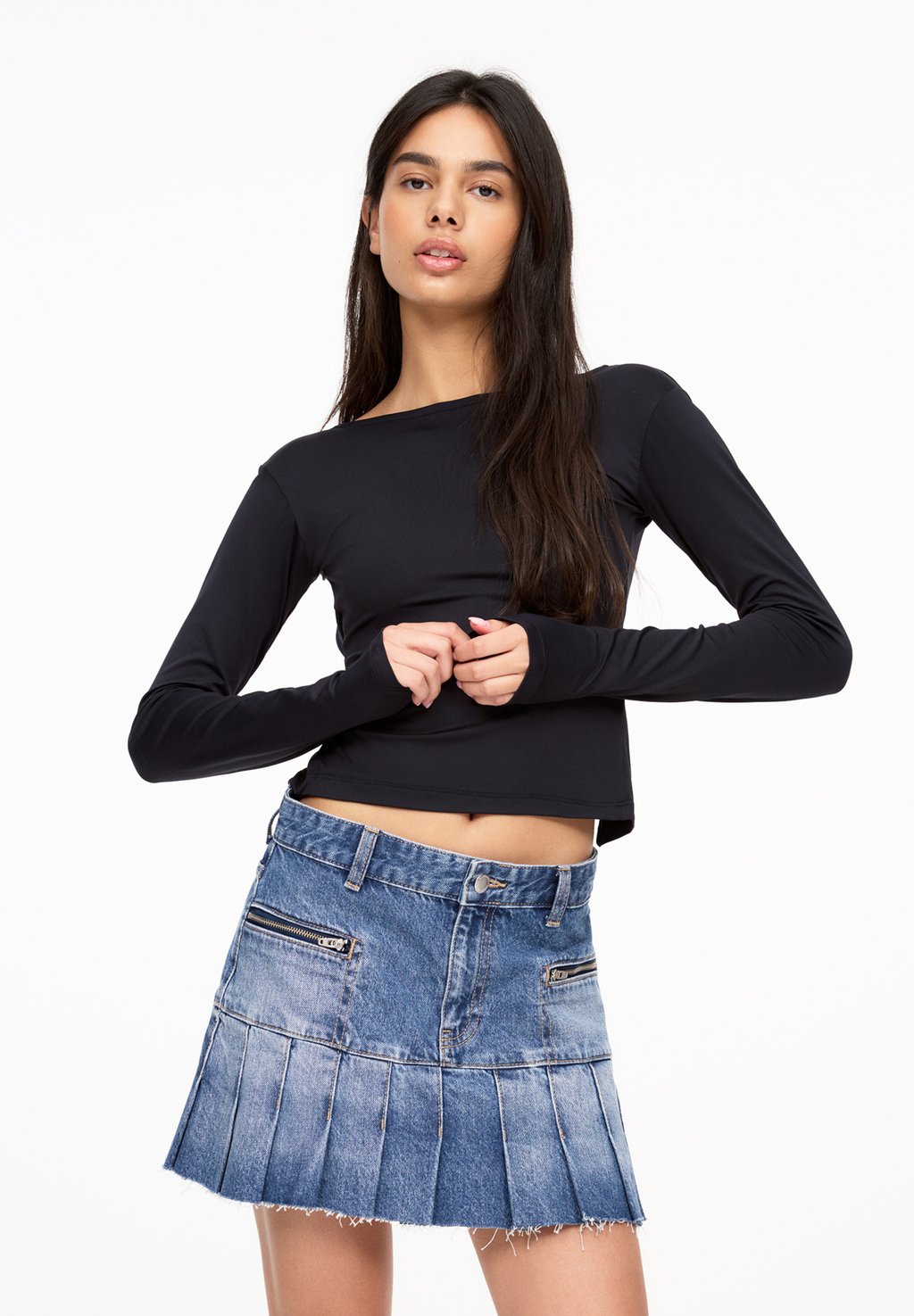 

Джинсовая юбка BOX - Mini skirt PULL&BEAR, цвет Blue Denim