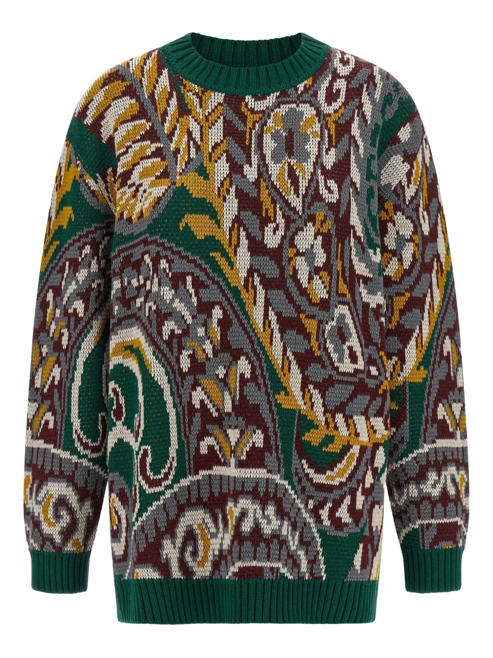 

Шерстяной свитер с узором пейсли ETRO, зеленый