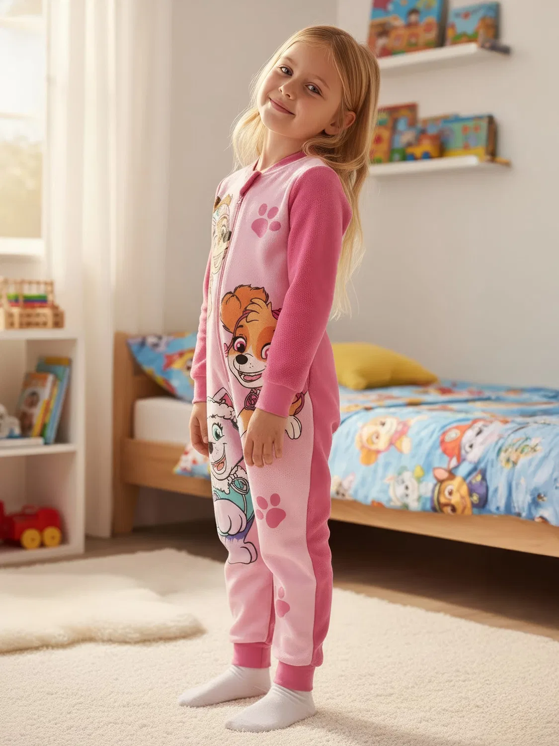 Комбинезон микрофлис, Paw Patrol, розовый/розовый — фото 4