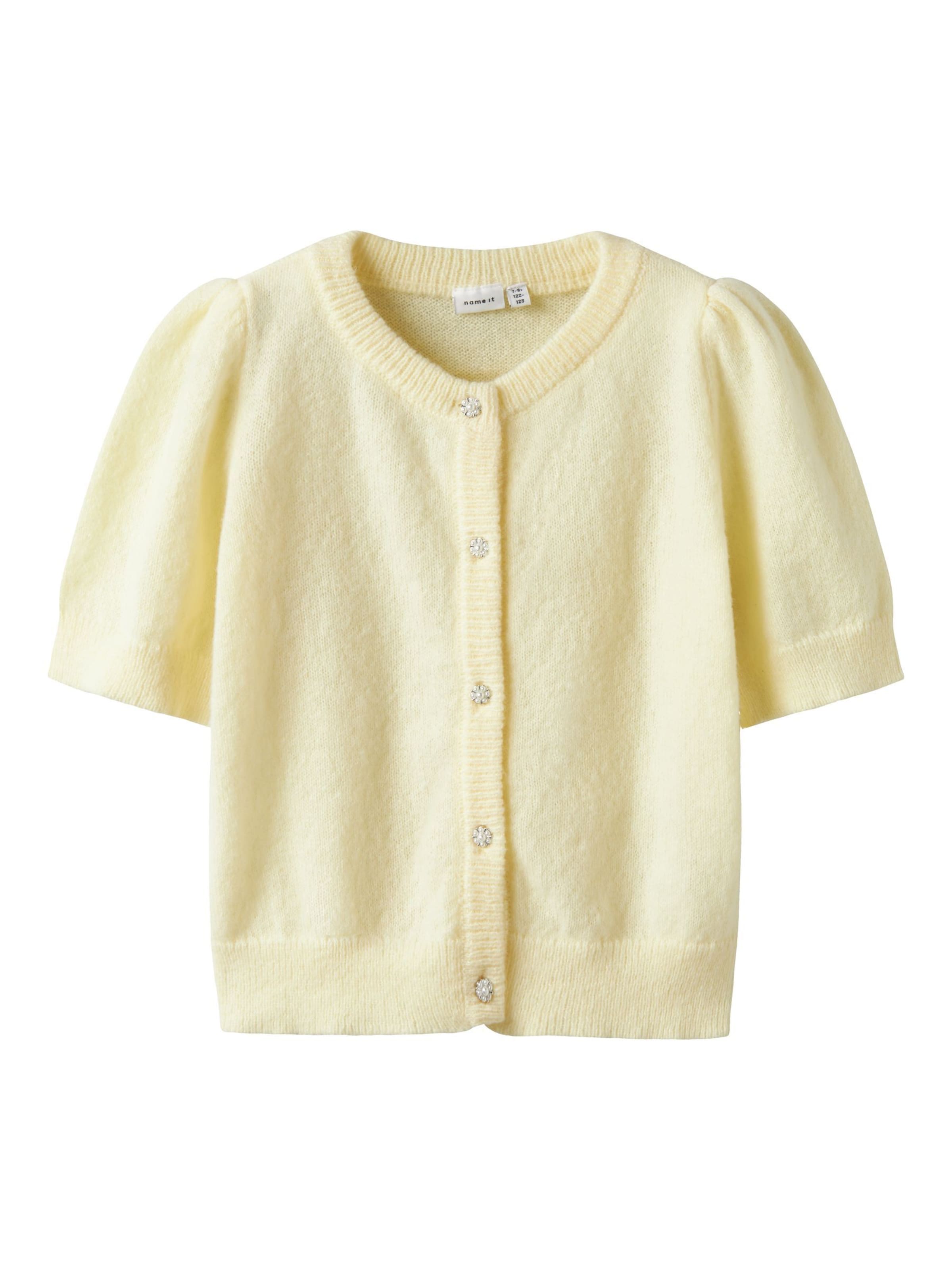 

NAME IT Вязаный кардиган желтого цвета