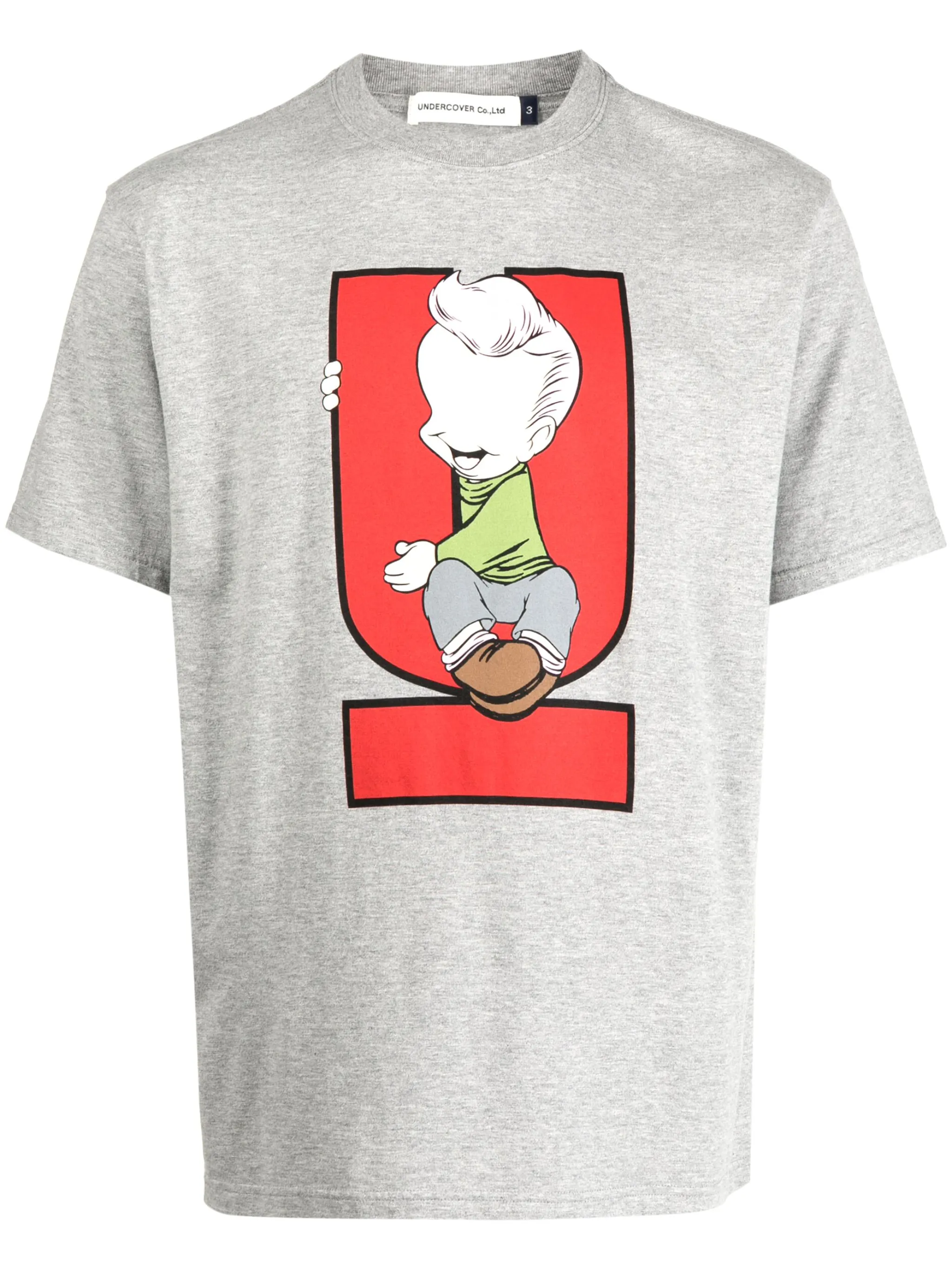 

Футболка с графичным принтом Undercover, серый