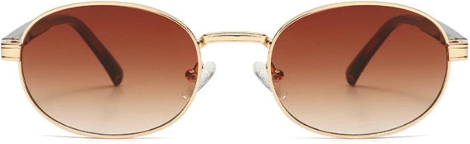 

Солнцезащитные очки Willochra в стиле ретро, ​​модные, овальные, с градиентным переходом цвета, для женщин и мужчин, в стиле 90-х, маленькие, милые, круглые, в металлической оправе, с защитой от УФ-излучения UV400, C3