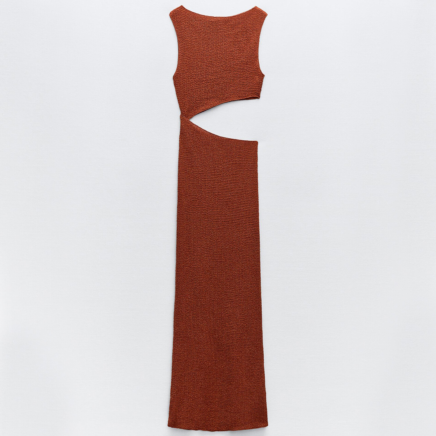 

Платье Zara Long With Cut-out Detail, терракотовый