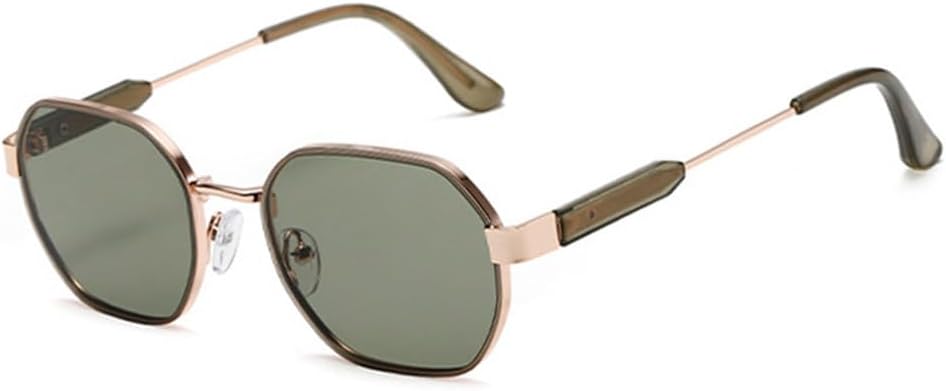 

Ретро-солнцезащитные очки Polygon для женщин, модные градиентные очки с защитой от УФ-излучения UV400 для мужчин, трендовые темно-зеленые солнцезащитные очки HVTVTLA, Golden Dark Green