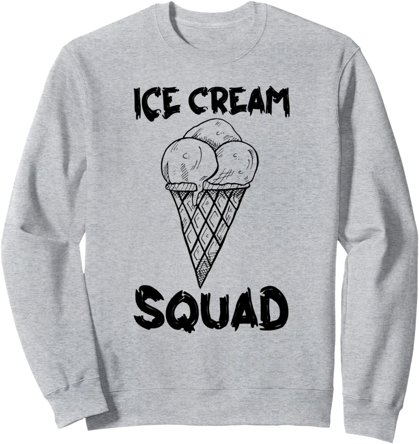 

Футболка с забавным принтом Команда мороженого для любителей мороженого Ice Cream Squad, серый