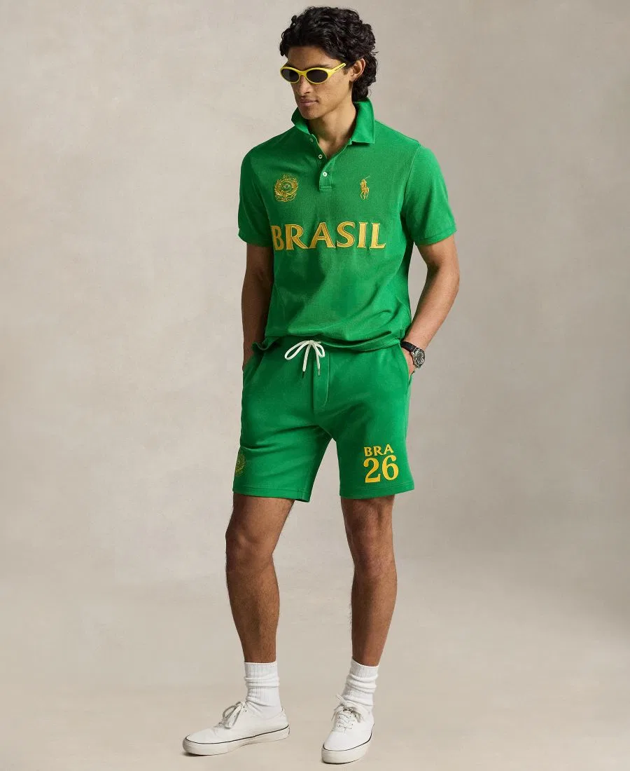 Мужская классическая рубашка-поло Brazil Polo Ralph Lauren, зеленый — фото 2
