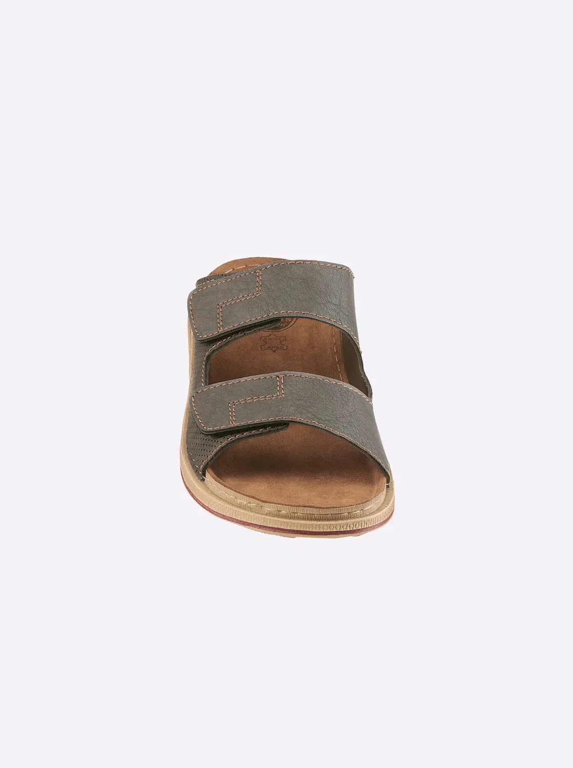 Тапочки на липучках Franken-Schuhe, серый